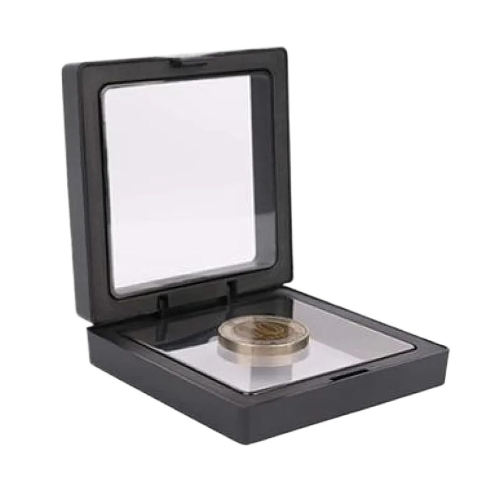 ZGCrumphant Display Floating Frame 3D Floating Frame Display Holder Acrylic Ring Pendant for Antique Challenge Coins Medals Jewelry for Coins Jewelry