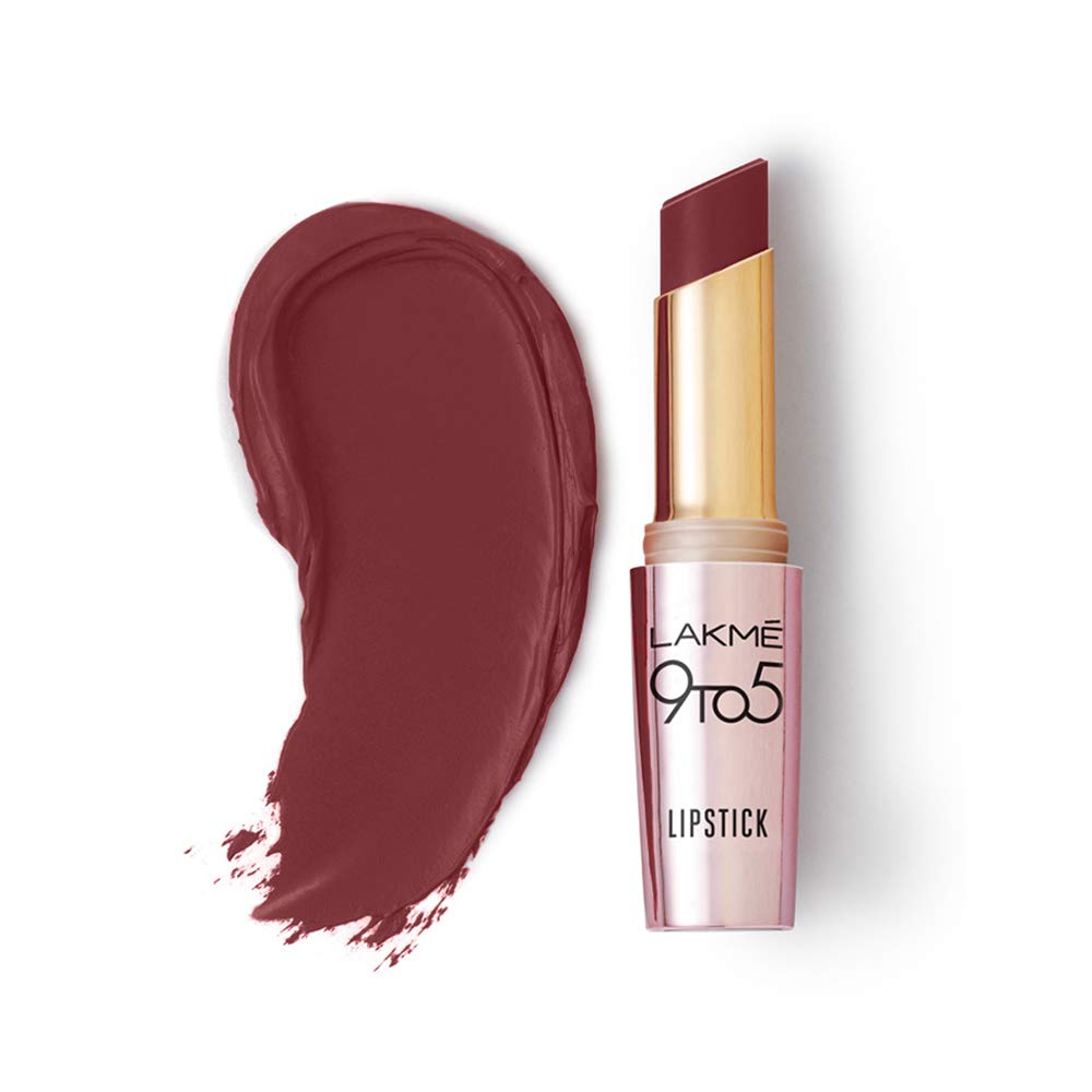 Lakme Powerplay Priming Matte Lipstick, Smooth Matte Finish, Lightweight Lipstick, Smudgeproof, Lasts 16hrs, Hydrates Lips, Sangria Weekend, 3.6g