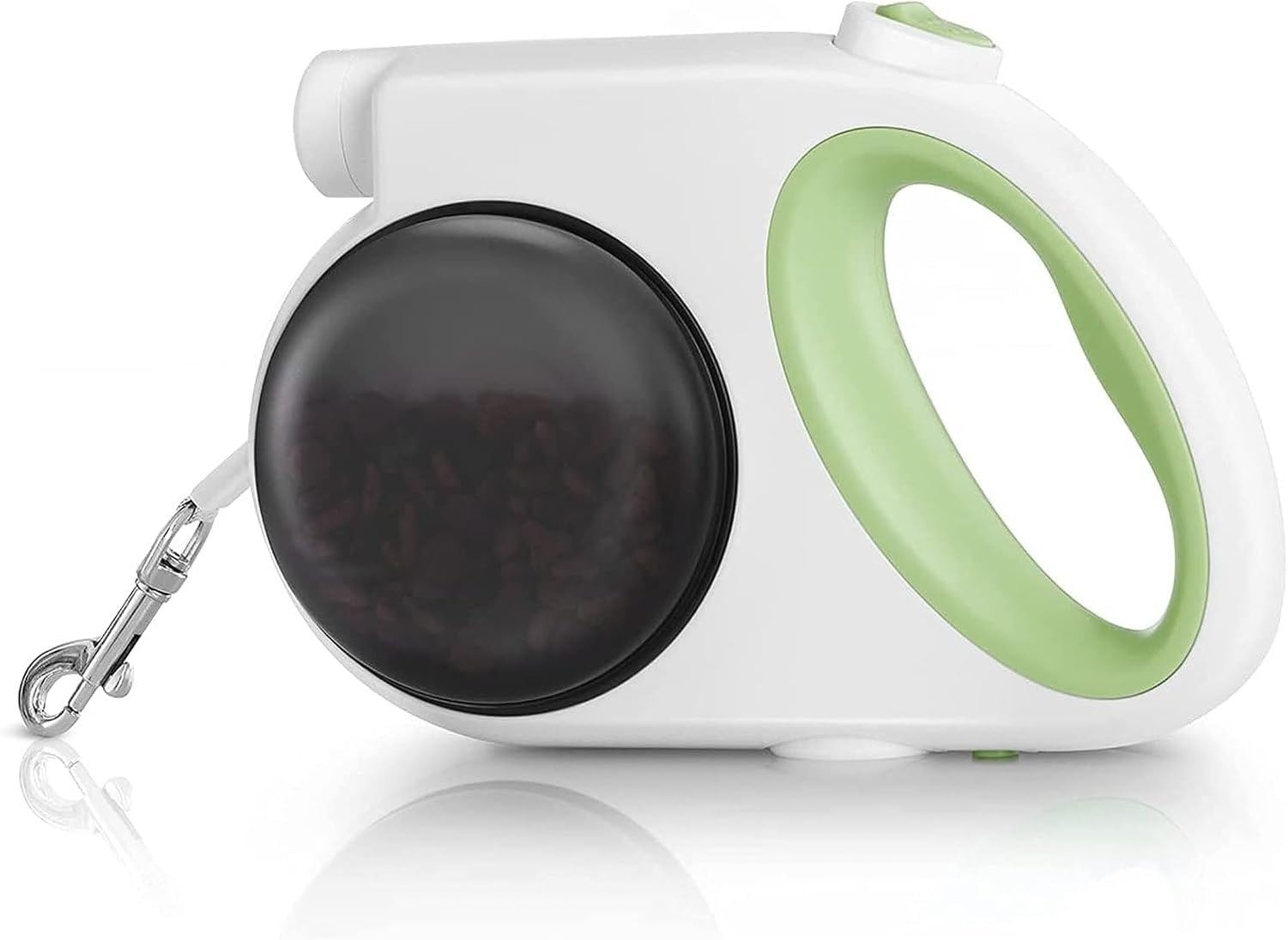 Cavo Retrattile per Cani 5 in 1, Guinzaglio Estraibile 4M per Cane Grande Medio Piccolo Fino a 50kg con Ciotola, Torcia, Sacchetti per Feci, Blocco e Freno a Un, Green