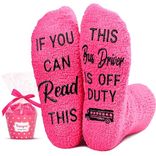 HAPPYPOP Bus Driver Gifts for Women - School Bus Driver Mother Appreciation and Retirement Gifts Socks