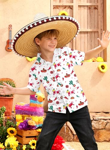 Image of BesserBay Unisex Kids 4th of July Shirt Girls Boys Patriotic Button Down Shirt American Flag Top 4-14 Years