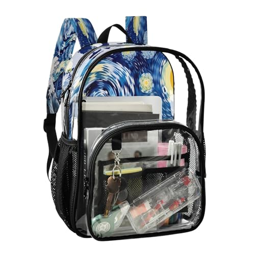 Big Wave Clear Backpack - Stadium Approved Large 15.7-inch Waterproof Transparent Bag for Sports, Concerts, Work, Travel#2162