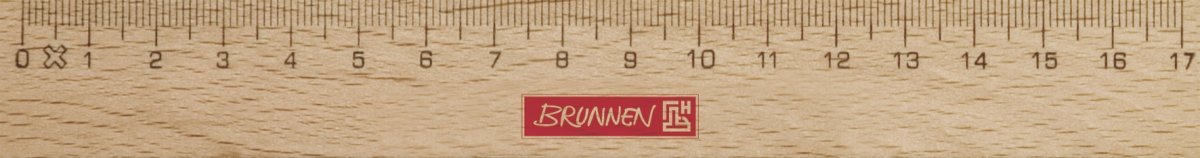 Brunnen Office, School Ruler 17 cm Wood Beech VE20