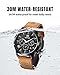 BENYAR Mens Watches Quartz Chronograph Analog 30M Waterproof Luminous Date Brown Leather Strap Business Work Sport Casual Fashion Wrist Watches Elegant Gift for Men