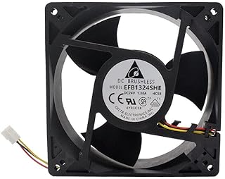 1PCS EFB1324SHE 24V 1.38A 127×127×38mm 3-wire/3-pin Cooling Fan