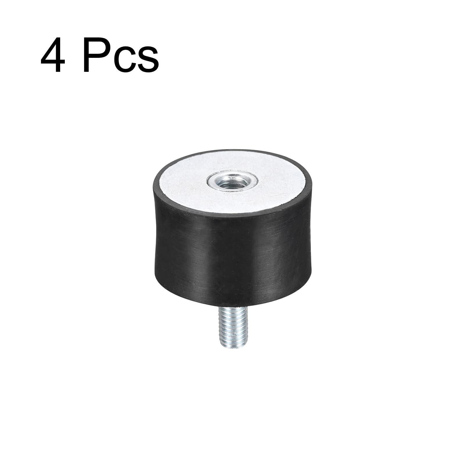 sourcing map 4pcs Silent Bloc M10 Mâle/Femelle Support Caoutchouc Amortisseur Vibration Isolateur Choc Absorbeur D50mmxH30mm