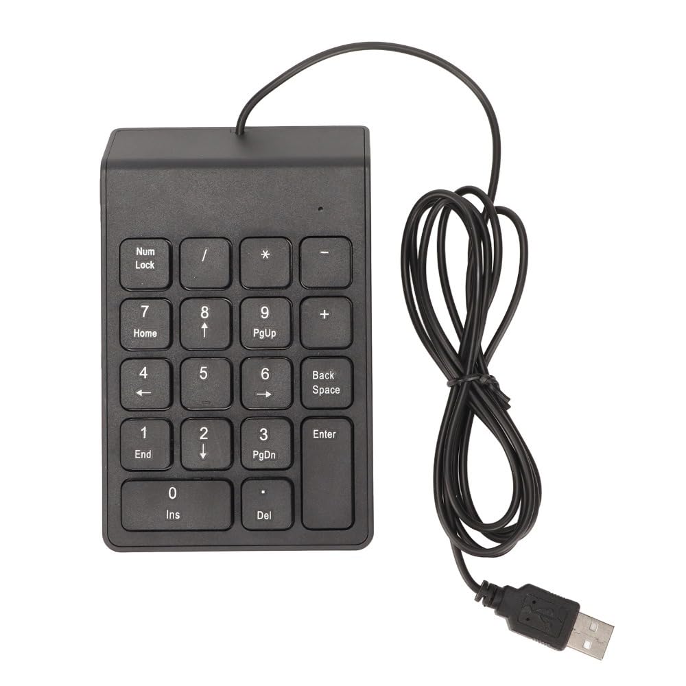 18-Key Wired Numeric Keypad – USB Plug and Play Ergonomic Mini Number Pad for PC Laptop Desktop Efficient Data Entry, Quiet Typing(1PCS)-image-11