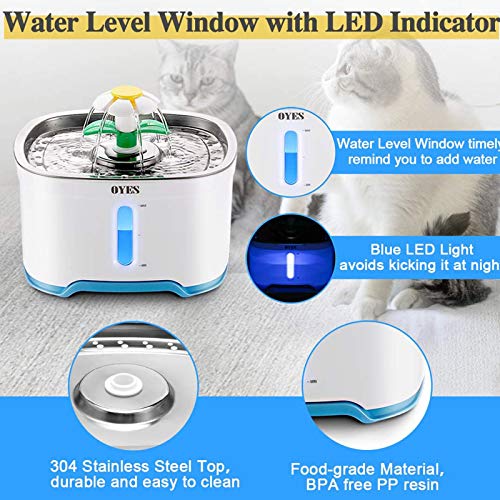 Fuente de agua automática para gato 2.5L con filtro miniatura 2