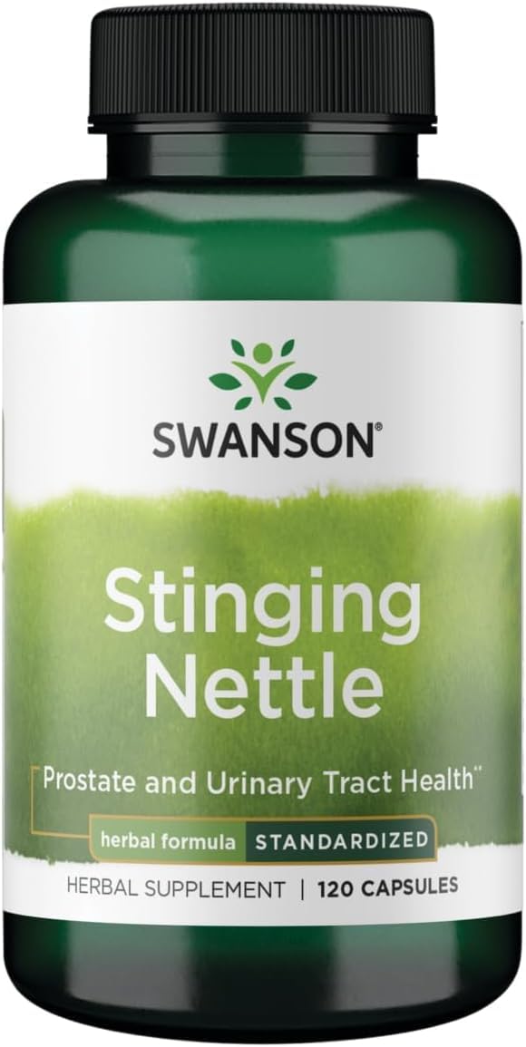 Swanson Stinging Nettles, Prostate Support, 120 Capsules 120 Count (Pack of 1)