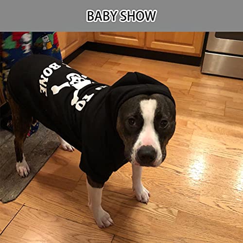EXPAWLORER Dog Hoodie - Bad to The Bone Lettered, Dog Sweater with Hat, Pet Fall Cold Winter Clothes with Built-in Leash… - Image 8