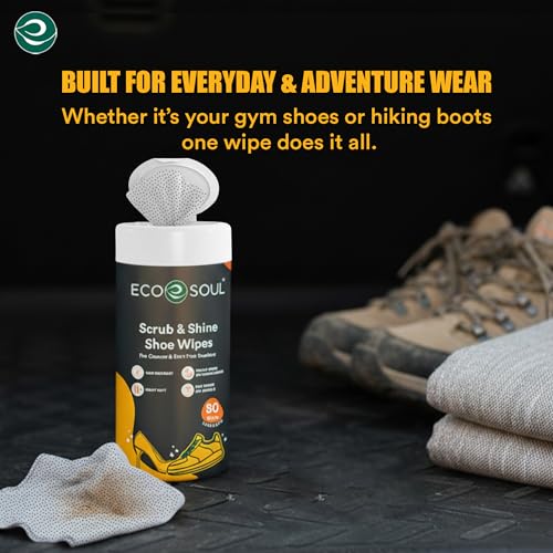 Image of ECO SOUL Shoe Wipes, Dual-Sided Sneaker Cleaner Wipes, Pack of 1