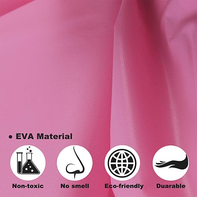 GUKOY Regenponchos für Erwachsene, wiederverwendbar, 2er-Pack, Regenmäntel Notfall für Frauen Männer mit Kapuze und Kordelzug, Rosa und Rosa