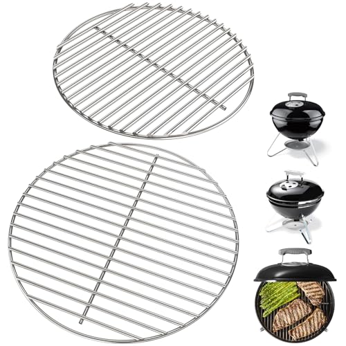 Kit de parrilla de cocción redonda y parrilla de carbón para Weber Smokey Joe, Smokey Joe Gold/Silver y Tuck-N-Carry Grills, piezas de repuesto para Weber 7431 7439