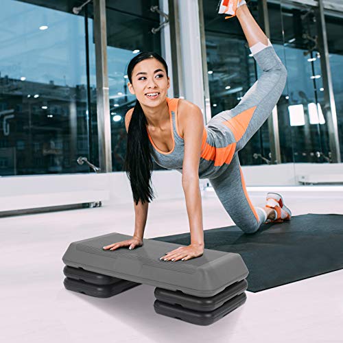 ZENY 28.5'' Aerobic Stepper Platform Aerobics Trainer Adjustable Exercise Fitness Workout Stepper Adjust 4