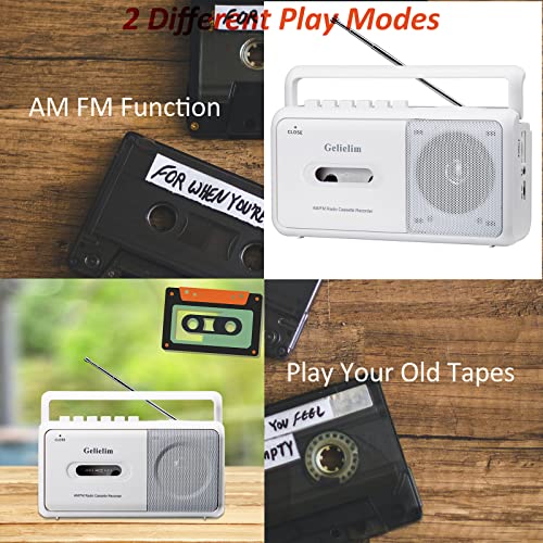 Radio Retro AM FM Onda Corta con Bluetooth y Reproductor Cassette miniatura 7