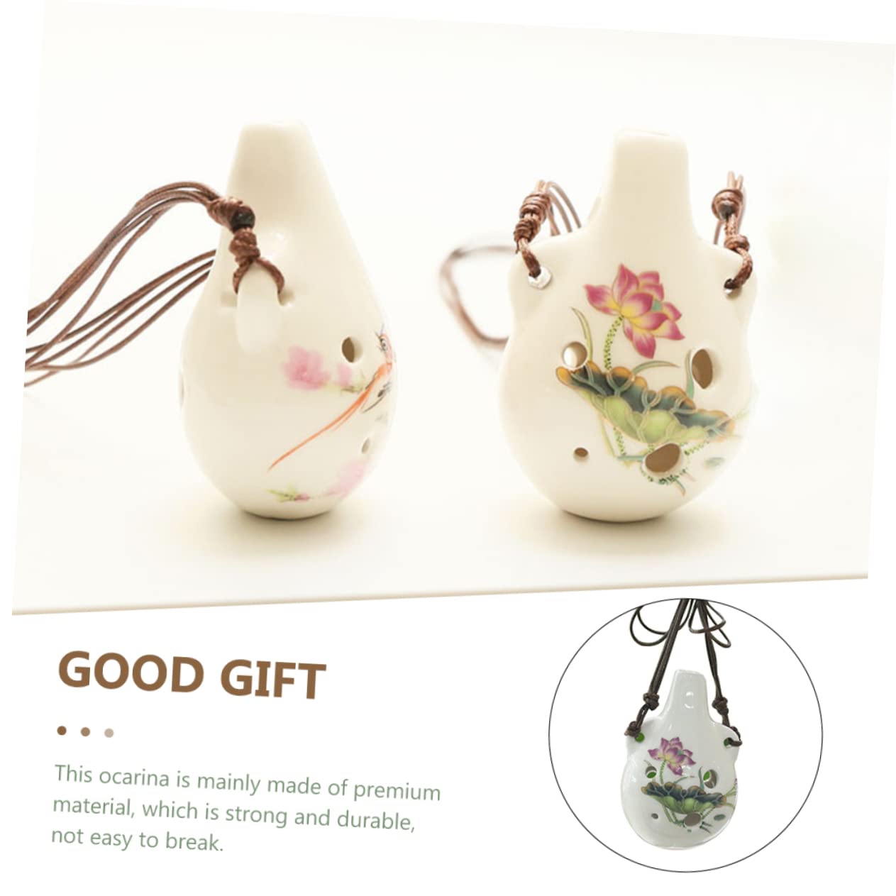 Totority Beginner Practice Ocarina Tenor Boys and Girls Musical Instrument 6-hole Flower Modeling