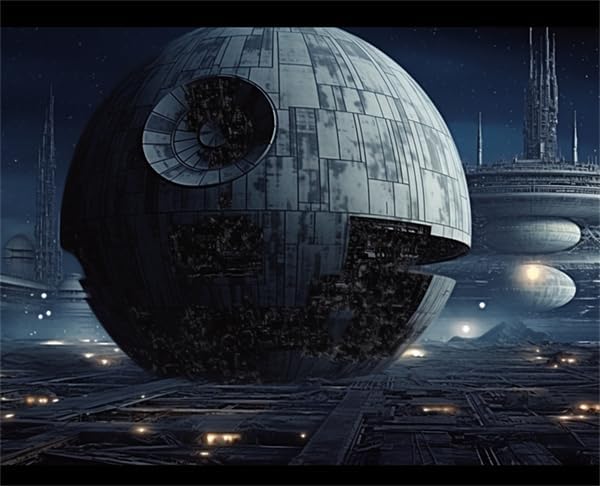 Puzzles for Adults 300 Pieces Jigsaw Puzzles Spacecraft, Circular Formation Wooden DIY Home Decor Wall Art Game Toy Gift for Dad Mom Wife 14.9'' x