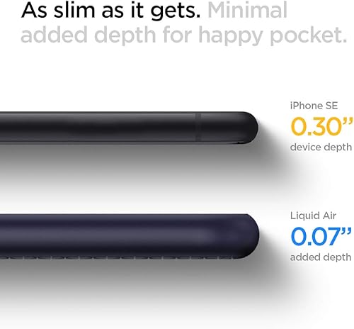 Vista 193 de Spigen Liquid Air - Funda diseñada para iPhone 13 Pro Max (2021), color negro mate