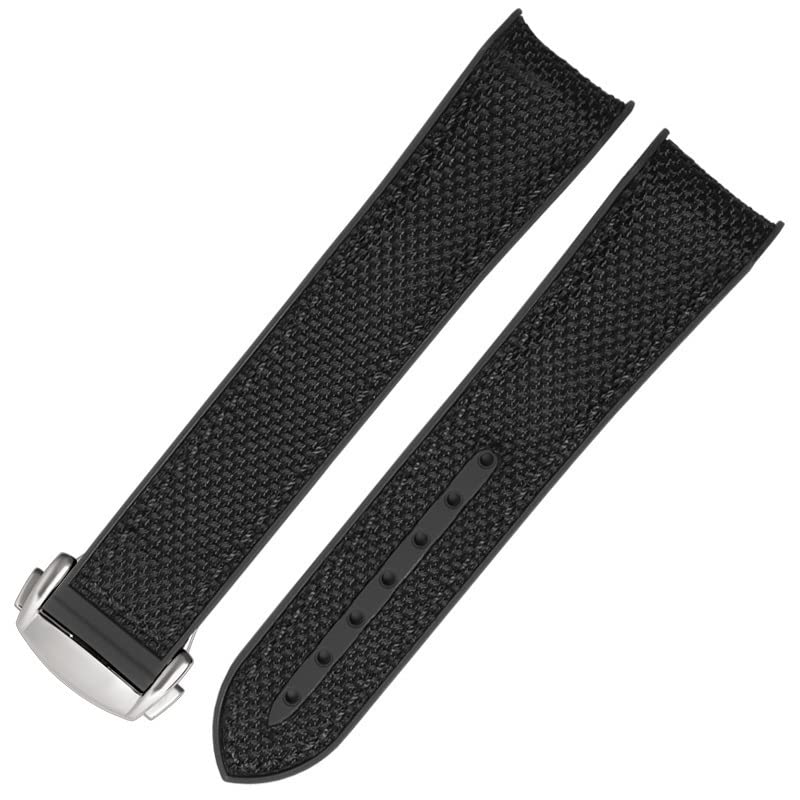Bracelet de montre pour Omega Seamaster Diver 300 Planet Ocean caoutchouc silicone nylon 20mm 22mm