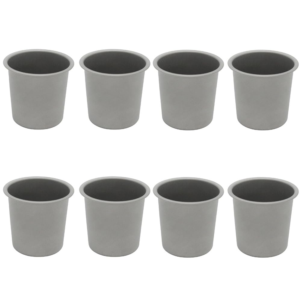 Tazza da Campeggio in Metallo Leggero Ti Beer 220ml Cremose Impilabili Viaggio All'aperto per Campeggiatori (8 pz)