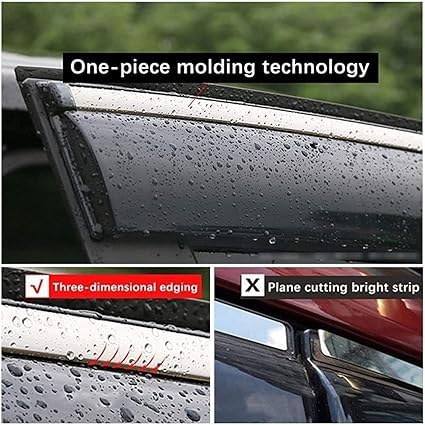 Deflectores de Aire para ID4.X 2021 deflectores Viento Lluvia y Ventanas Laterales techos de Cortavientos Ventana Coche 4 Unidades