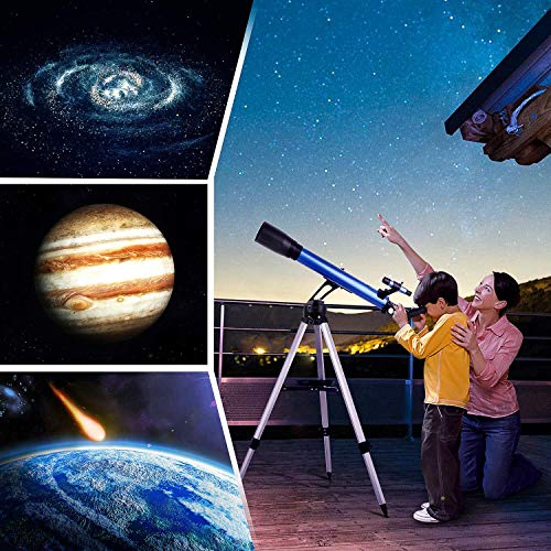 TELMU Telescope,60mm Aperture 700mm AZ Mount Astronomical Refractor Telescope for Kid and Adults- Portable Travel Telescope with Tripod, Any Phone Adapter