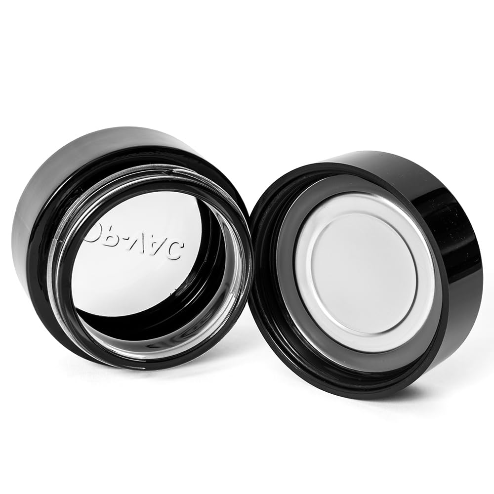 POP-VAC Jar 3.5 Window Glass Black Vacuum Sealed Glass Jar-5pcs