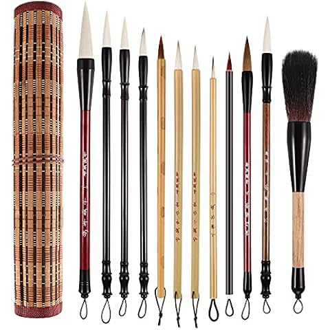 12-Piece Chinese Calligraphy Brushes Set Cover