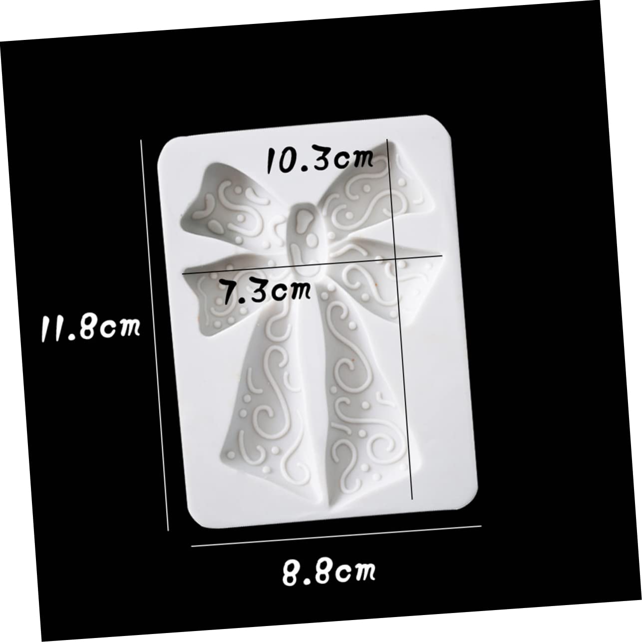Anneome 3piezas Molde De Silicona Para Fondant Forma De Lazo Herramienta De Decoración De Pasteles Para Hornear Para Cumpleaños Bautizos y Bodas