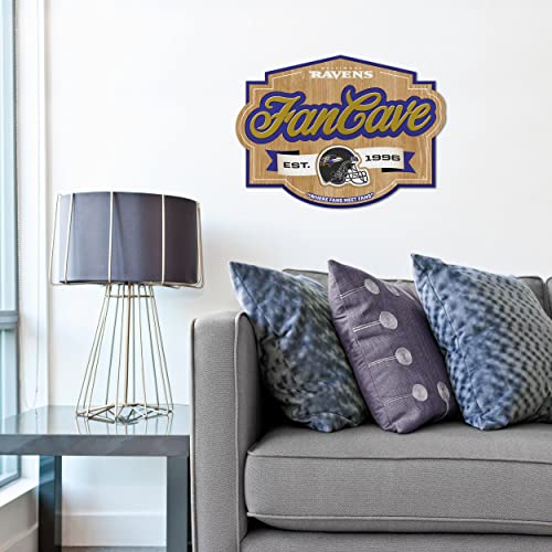 Image of YouTheFan NFL Baltimore Ravens FanCave Wall Art | Ready-To-Hang, 3D Multi-Layered Construction, Floating Wall Mount Design, Great Fan Gift, Officially Licensed Artwork