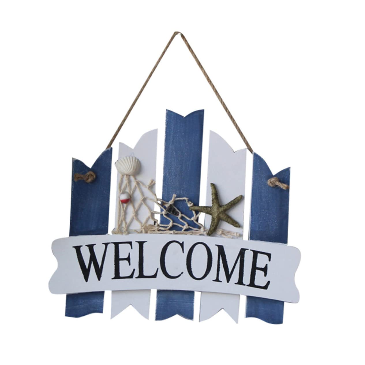 Amazon.com: BESPORTBLE Front Door Garland Coastal Welcome Door Sign ...