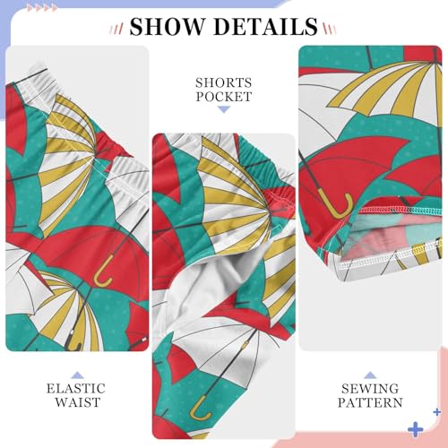 Cartoon Umbrellas Red Boys Pants for Kids Jogger Pants with Pockets S-XL4