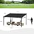 MUPATER 10'x 14' Gazebo, Outdoor Pergola on Clearance with Aluminum Frame, Lean to Pergola Gazebo,Wall-Mounted Heavy Duty Awnings for Patio,Deck, Porch and Backyard