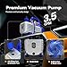 VIVOHOME 110V 1/4 HP 3.5CFM Single Stage Rotary Vane Air Vacuum Pump and AC Manifold Gauge Set Kit with Thermometer for R134a R12 R22 R502 R410a HVAC Air Conditioning Refrigeration Recharging