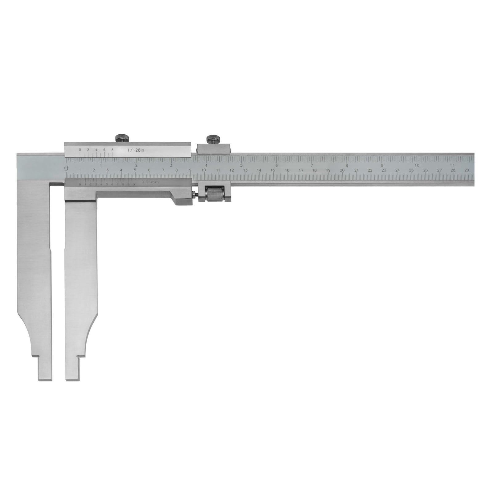 ASIMETO Werkstattmessschieber Premium 300 mm, mit Feineinstellung | Robuster Messschieber aus rostfreiem Stahl für Werkstatt und Industrie – Ablesung 0,05 mm, nach ISO 13385-1