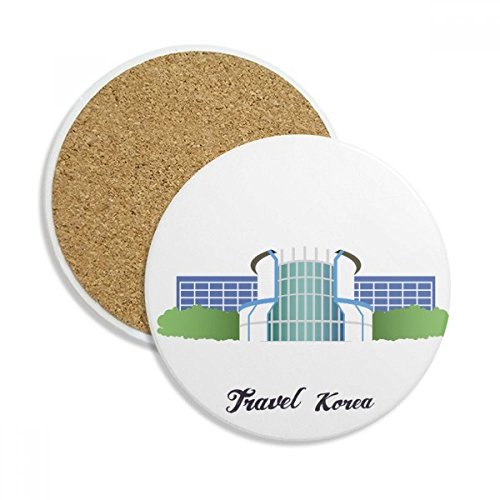 Coaster en céramique Gwacheon Science Museum dessous de verre absorbant multicolore