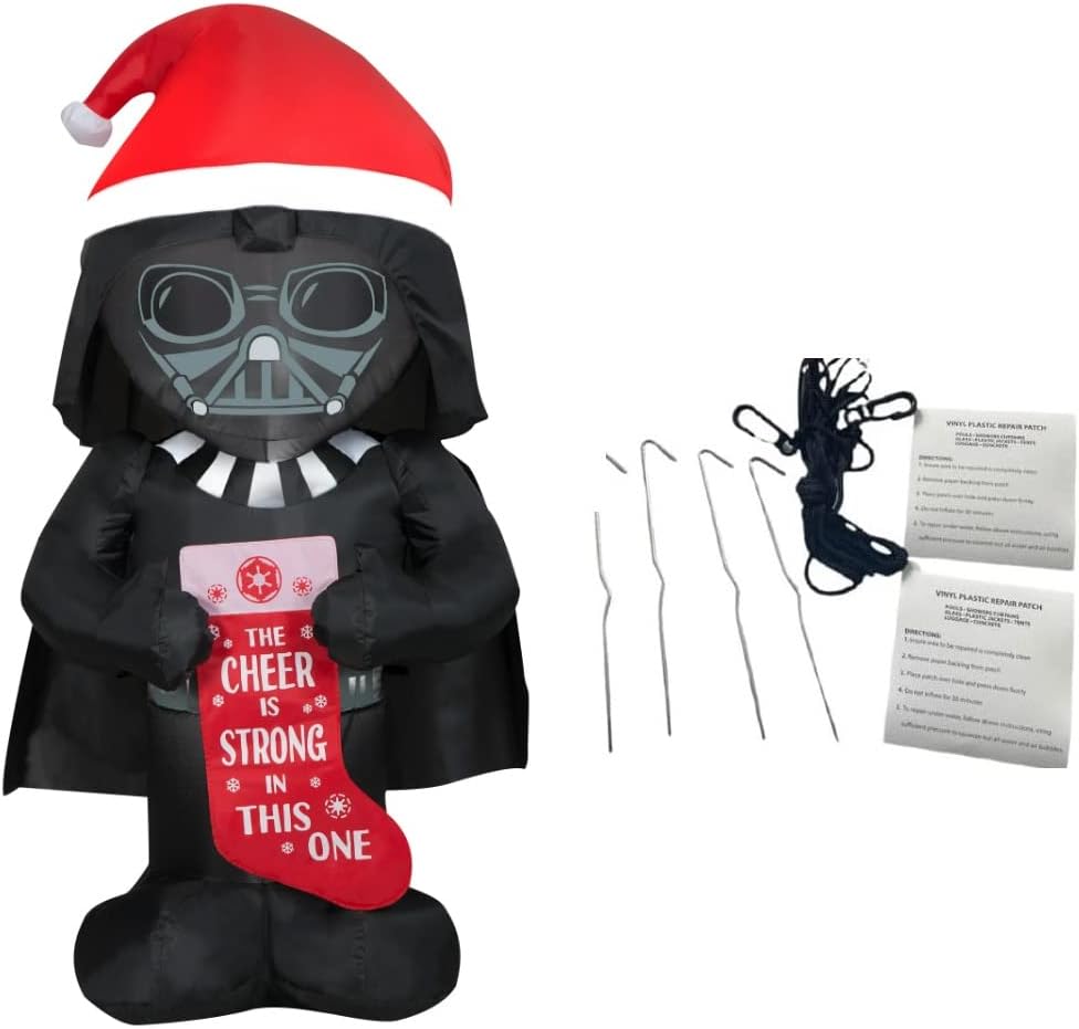 Christmas Inflatables Star Wars Darth Vader with Santa Hat