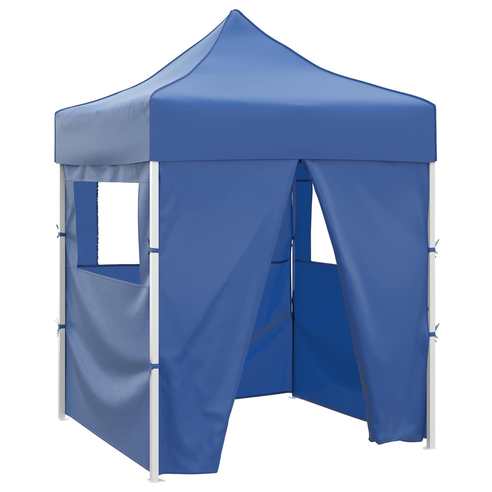 Namiot składany niebieski 200 x 200 x 315 cm Oxford 600D | Odporny na warunki atmosferyczne, konstrukcja stalowa, w zestawie 8 śledzi i 4 liny, łatwe do czyszczenia