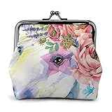 がま口 財布 小銭入れ ユニコン 化粧ポーチ コインケース 収納バッグ ミニポーチ 革 レザー 大容量 柔らかい 丸形 便利 軽量 小物入れ