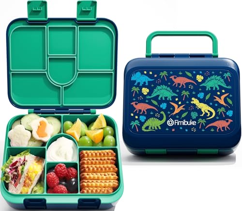 Fimibuke Bento Snack Containers, 32OZ Bento Box for Kids Toddler Lunch Box for Daycare, 6-Compartment Leak-Proof Lunchable Food Container for School Sports Travel, BPA-Free, Microwave, Dishwasher Safe
