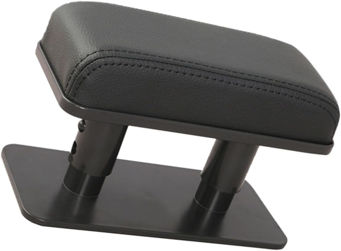 Adjustable Car Armrest Cushion Pad for Door and Center Console with Ergonomic Leather Design and Plastic Support, Comfortable Elbow Rest for Driving and Long Trips