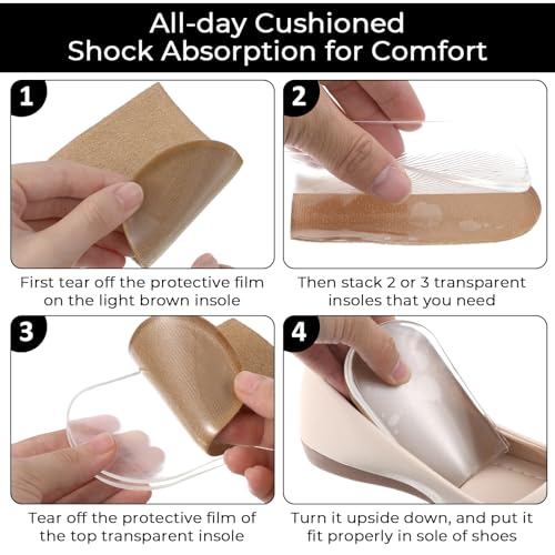 Elevadores Ajustables de Gel para Zapatos, 3 Niveles miniatura 4