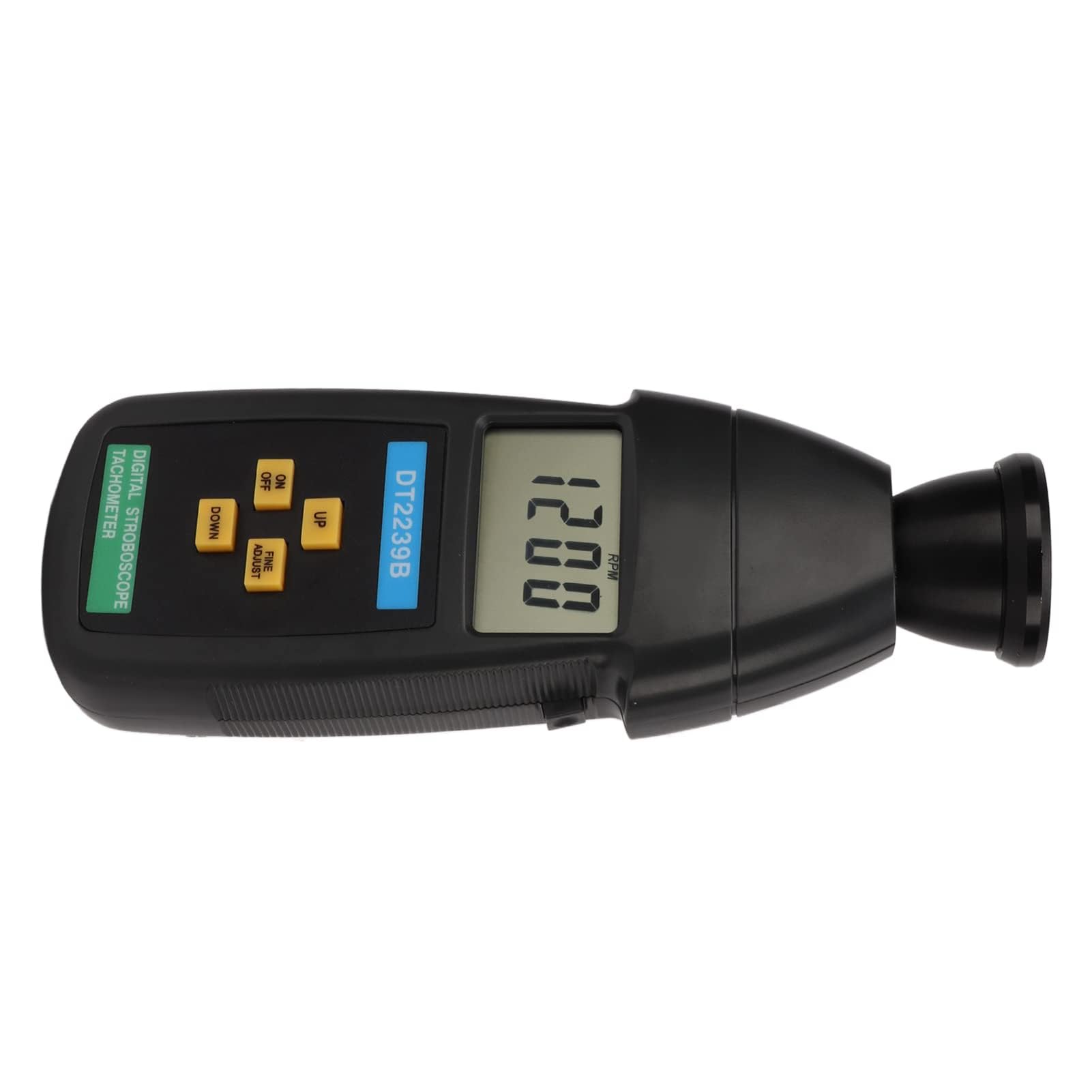 Estroboscopio Digital LCD DT2239B, Tacómetro de Flash de Mano Tacómetro de Flash Tacómetro de Flash de Mano Tacómetro de Estroboscopio sin Contacto 60-19,999RPM