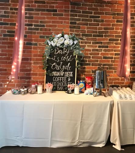 Wedding Arch Flowers, Rose Decorative Floral Swag for Lintel, 30Inch Artificial Greenery Eucalyptus Leaves Flower for Door Window Home Decoration - Image 6