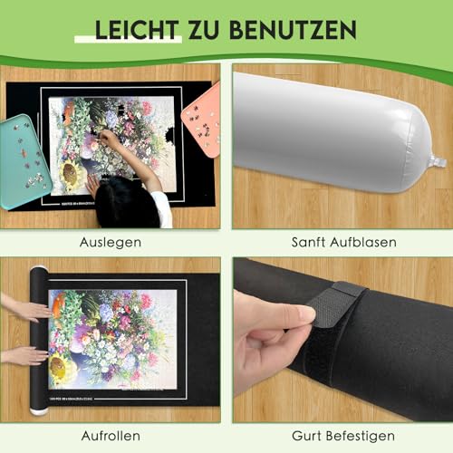 Nariolar Puzzlematte - Puzzle Matte für bis zu 500/1000/1500 Teile, Praktisches Zubehör für die Aufbewahrung und den Transport von Puzzles