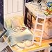 Flever Dollhouse Miniature DIY House Kit Creative Room with Furniture for Romantic Valentine's Gift-Shinning Star