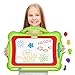 Produktbild Geekper Magnetische Maltafel, 41 x 33 x 3 cm Groß Löschbare Bunte Magna Doodle,Zaubermaltafel Schreiben Skizzenblock,Zaubertafel Kinder ab 2 Jahre,mit 5 Form Briefmarken, Grün