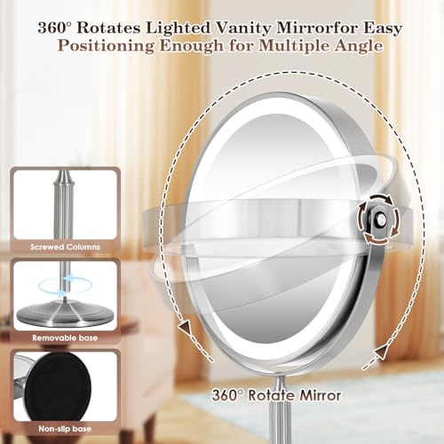 VESAUR 15X Magnifying Mirror with Light