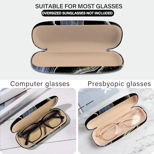 Image of Eyeglasses Case Hard Shell Protective Case for Glasses Eyeglass Box with Cleaning Cloth for Girls Women Cute Aesthetic