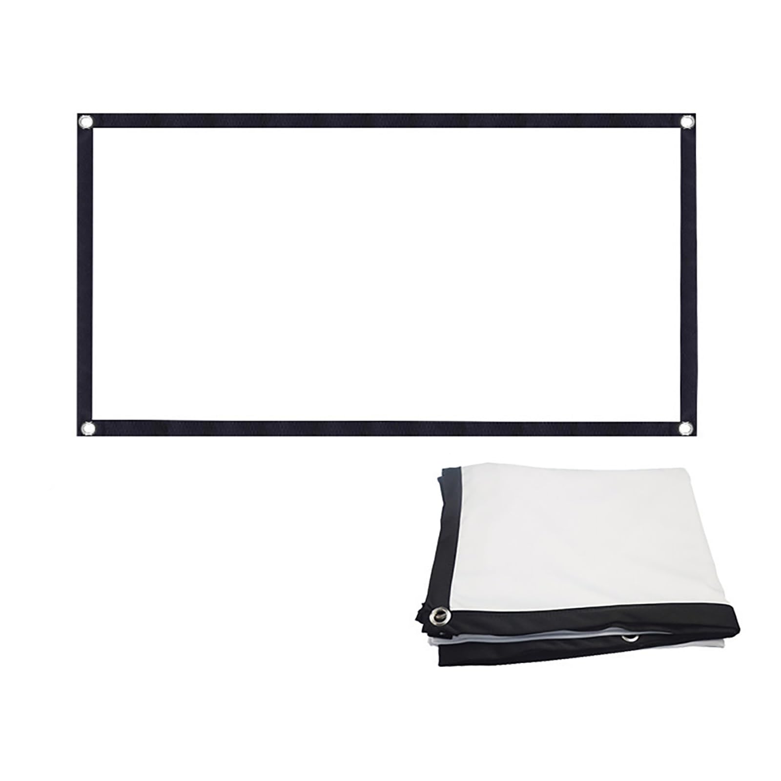 ROFBIHG Schermo Proiettore Lavabile Pieghevole Antipiega per Cinema, Schermo Proiezione 16:9, Schermi Cinematografici per Proiezione Bifacciale, Adatto per HDTV/Sport/Film/presentazioni(150 inch)